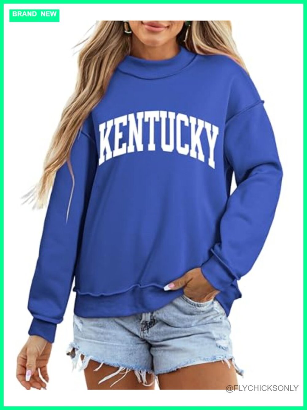 Reversible Mock Neck Double Printed Oversized Sweatshirt Pullover